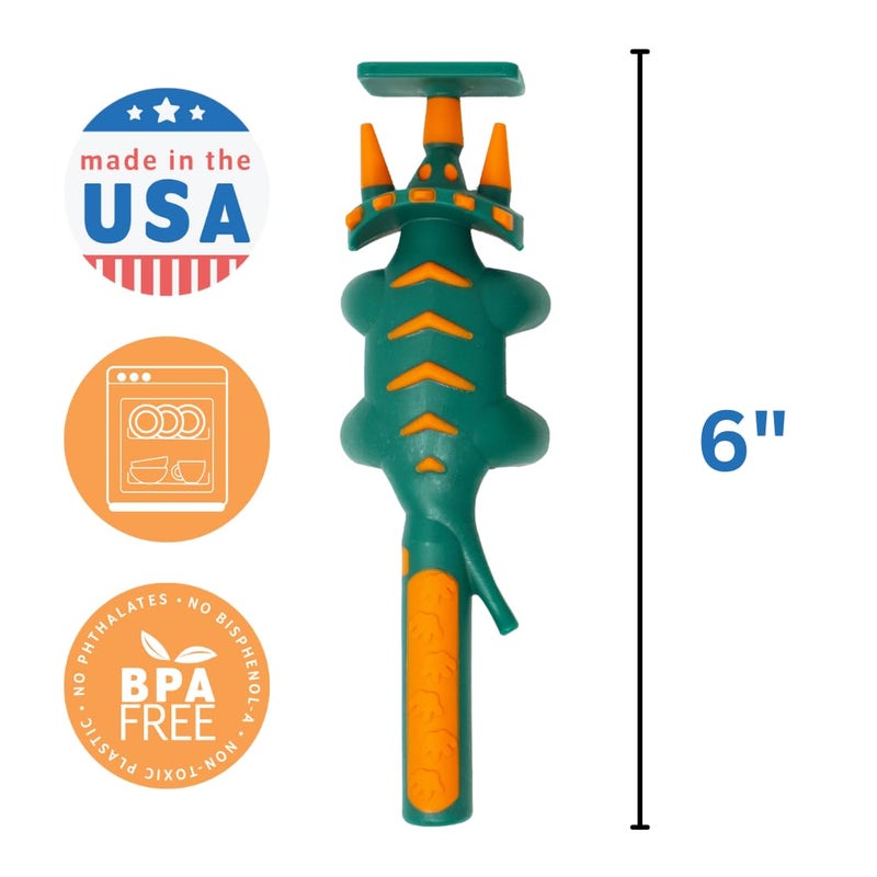 Constructive Eating - Toddler Dinosaur Utensils Made in USA - Silverware for Toddlers - Utensils for Kids - Constructive Eating Utensil Set - Image 5